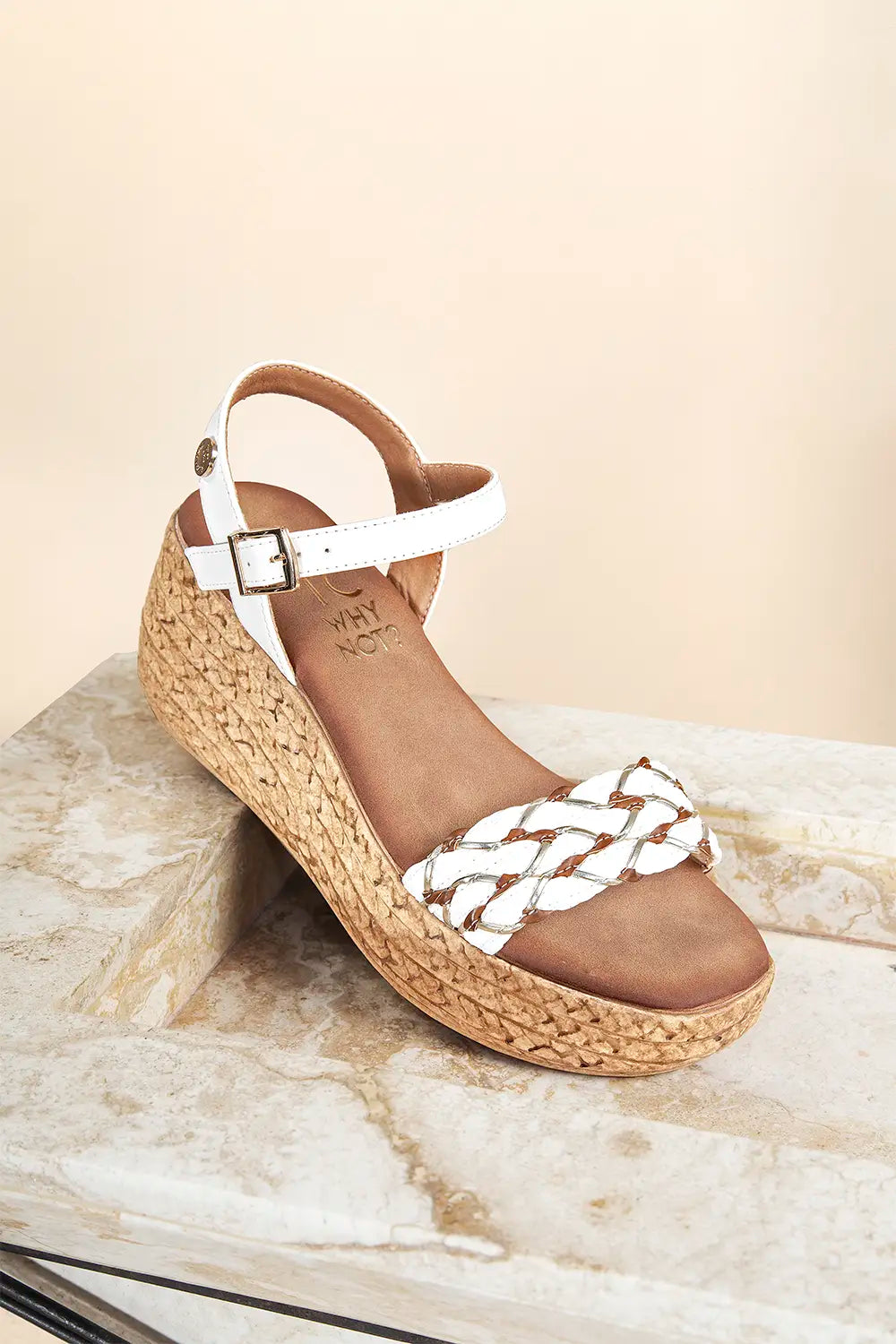 SANDALIA CASUAL DAMA 6W9562-5 BLANCO