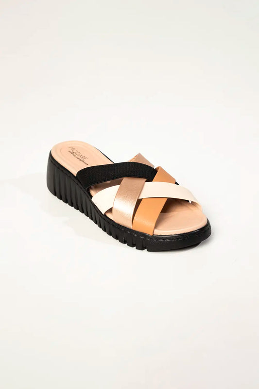 SANDALIA CASUAL DAMA 7197.104 NegroCrema