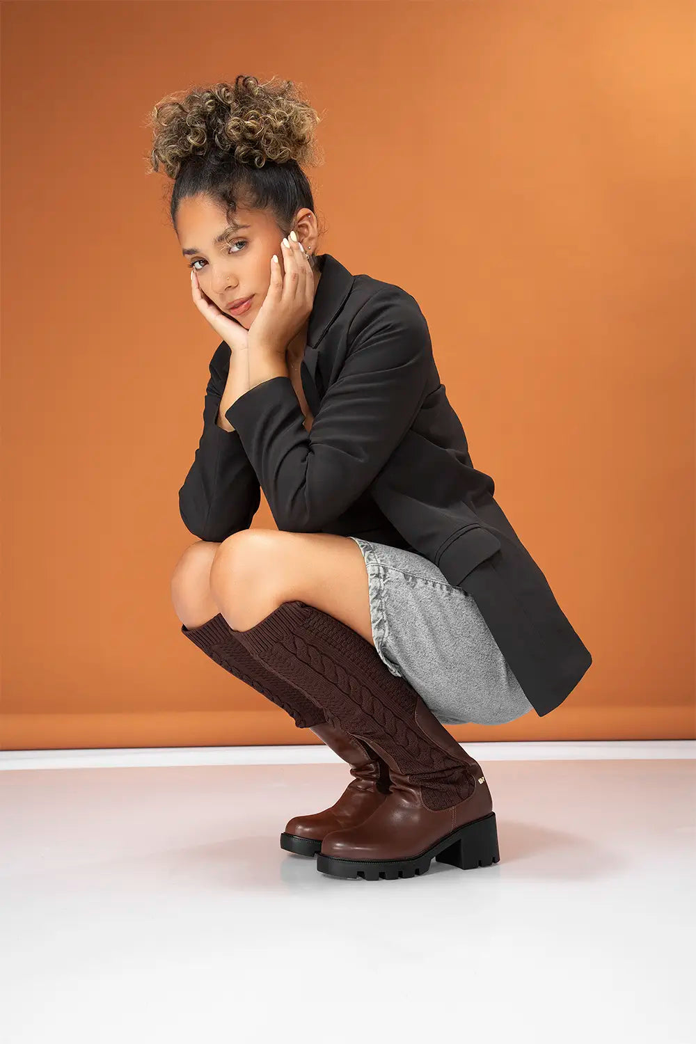 BOTAS DAMA F486 Marron